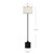 Issa 61-in White/Ivory Linen 1 Light Floor Lamp