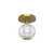 Marni 5-in Natural Brass LED Flush Mount