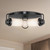 Wynwood 17-in Urban Bronze/Glossy Opal 3 Lights Flush Mount