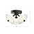 Hera 12-in Matte Black/Clear Ribbed Glass LED Flush Mount