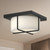 Regalo 10-in Black/Opal Glass LED Flush Mount