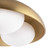 Robyn 16-in Brushed Gold/Opal Glass Socket Flush Mount