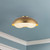 Robyn 16-in Brushed Gold/Opal Glass Socket Flush Mount