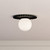 Plume 12-in Matte Black/Opal Matte Glass 1 Light Flush Mount