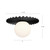 Plume 12-in Matte Black/Opal Matte Glass 1 Light Flush Mount