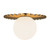 Plume 14-in Brushed Gold/Opal Matte Glass 1 Light Flush Mount