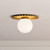 Plume 14-in Brushed Gold/Opal Matte Glass 1 Light Flush Mount