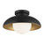 Rubio 11-in Matte Black/Opal Matte Glass 1 Light Flush Mount