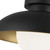Rubio 11-in Matte Black/Opal Matte Glass 1 Light Flush Mount