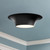 Emiko 16-in Matte Black 2 Lights Flush Mount