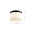 Mel 5-in Black/Opal Glass LED Flush Mount