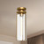 Belmont 5-in Aged Gold/Clear Water Glass 1 Light Flush Mount