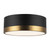 Brisbane 12-in Aged Gold/Matte Black 2 Lights Flush Mount