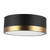 Brisbane 12-in Aged Gold/Matte Black 2 Lights Flush Mount