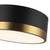 Brisbane 12-in Aged Gold/Matte Black 2 Lights Flush Mount