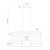 Mondrian 48-in Black LED Linear Pendant