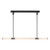Edwin 48-in Urban Bronze/Frosted Ribbed Glass LED Linear Pendant
