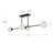 Cassia 48-in Matte Black/Opal Matte Glass 4 Lights Linear Pendant
