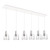 Samson 42-in White/Clear Glass 6-Light Multi Pendant