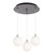 Bolla 12-in Chrome/Opal Glass 3-Light Multi Pendant