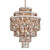 Dolcetti Pendant With Silver Finish, Mixed Shells, Crystal and Shade, 24"