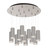 Cameo 24-in Brushed Nickel 13-Light Multi Pendant