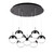 Pluto 18-in Black Chrome 9-Light Multi Pendant