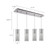 Champagne 25-in Chrome 4-Light Multi Pendant