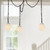 Cherise Matte Black/Glossy Ribbed Opal Glass Socket 7-in Multi Pendant