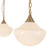 Farrah Brushed Gold/Glossy Ribbed Opal Glass Socket 12-in Multi Pendant
