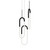 Huron 18-in Black LED Multi Pendant