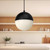 Monae 6-in Black LED Pendant