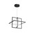 Mondrian 20-in Black LED Pendant