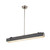 Valise 31-in Aged Nickel/Tuxedo Leather LED Pendant
