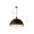 Doral 24-in Matte Black/Vintage Brass 3 Lights Pendant