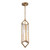 Cairo 19-in Ribbed Glass/Vintage Brass 1 Light Pendant