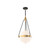 Harmony 14-in Brushed Gold/Glossy Opal Glass 3 Lights Pendant