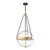 Harmony 18-in Brushed Gold/ Clear Water Glass 4 Lights Pendant