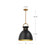 Waldo 14-in Aged Gold/Matte Black 1 Light Pendant