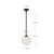 Celia 8-in Matte Black/Opal Glass 1 Light Pendant