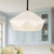 Krysta 14-in Matte Black/Opal Glass 1 Light Pendant