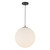 Marco 16-in Black/Opal Glass LED Pendant