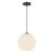 Marco 12-in (196-in Wire) Black/Opal Glass LED Pendant