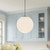 Marco 12-in (196-in Wire) Black/Opal Glass LED Pendant