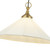Ellen 20-in Brushed Gold/White Linen Socket Pendant