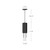 Bordeaux 4-in Brushed Nickel/Clear Ribbed Glass LED Pendant