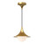 Fuji 9-in Brushed Gold/Opal Matte Glass 1 Light Pendant