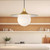 Fuji 16-in Brushed Gold/Opal Matte Glass 1 Light Pendant