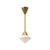 Nora 8-in Aged Gold/Opal Matte Glass 1 Light Pendant