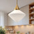 Nora 14-in Aged Gold/Opal Matte Glass 1 Light Pendant
